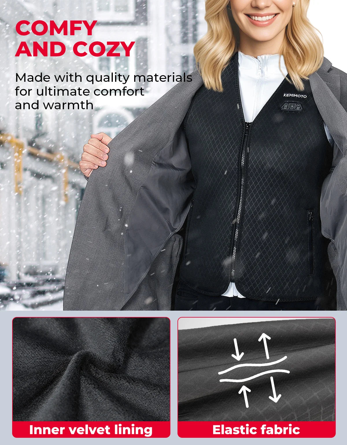 Electric Warming Vest Heated Jacket Men Women Winter Warm USB Electric Thermal Jacket for Outdoor Motorcycle Riding Cycling Gear