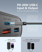 Batterie Externe 30000 Mah 22,5W Power Bank Charge Rapide USB C
